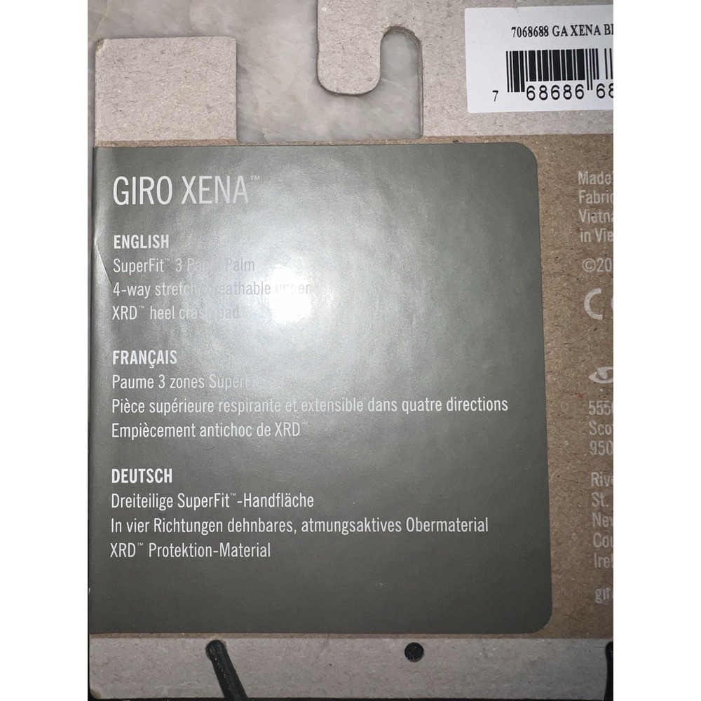 New Giro Xena Black Women's Cycling Gloves Large - Picture 4 of 4